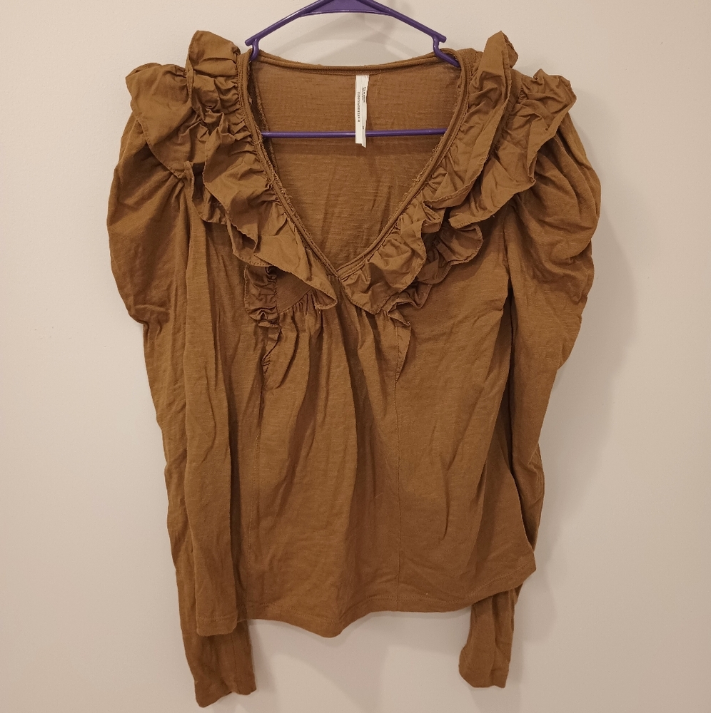 Anthropologie Ruffle Top